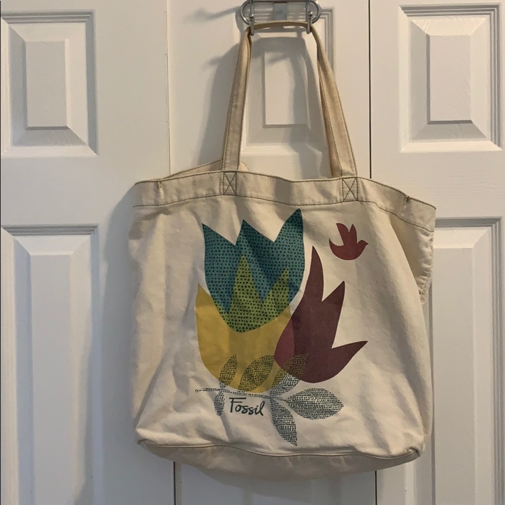 Nice Fossil canvas tote!
